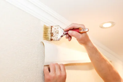 Pose de papier peint à Plou — revêtements muraux et toiles de verre